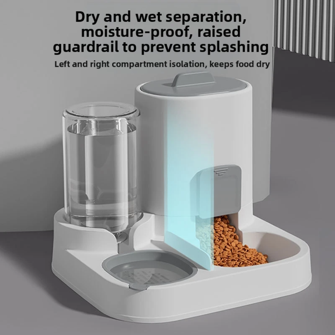 Automatic Pet Feeder & Water Bottle 2-in-1 Large Capacity PP Material Dog Cat Small Pets