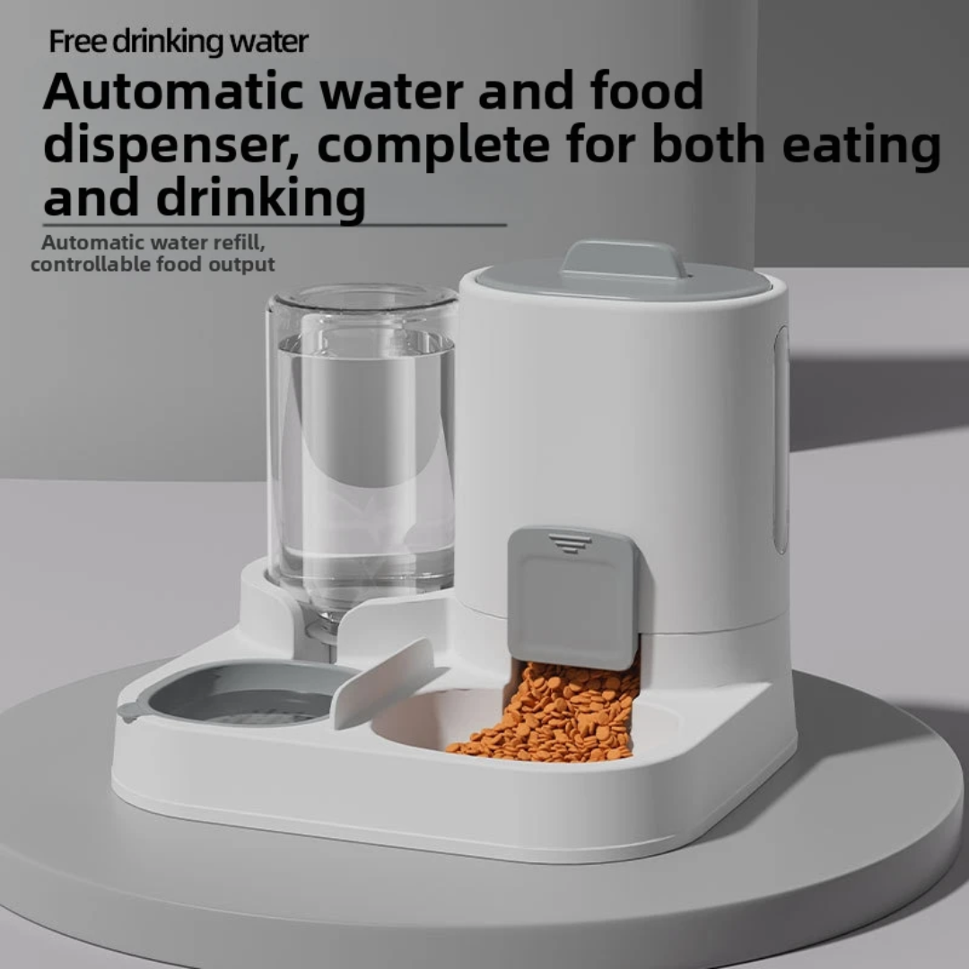 Automatic Pet Feeder & Water Bottle 2-in-1 Large Capacity PP Material Dog Cat Small Pets