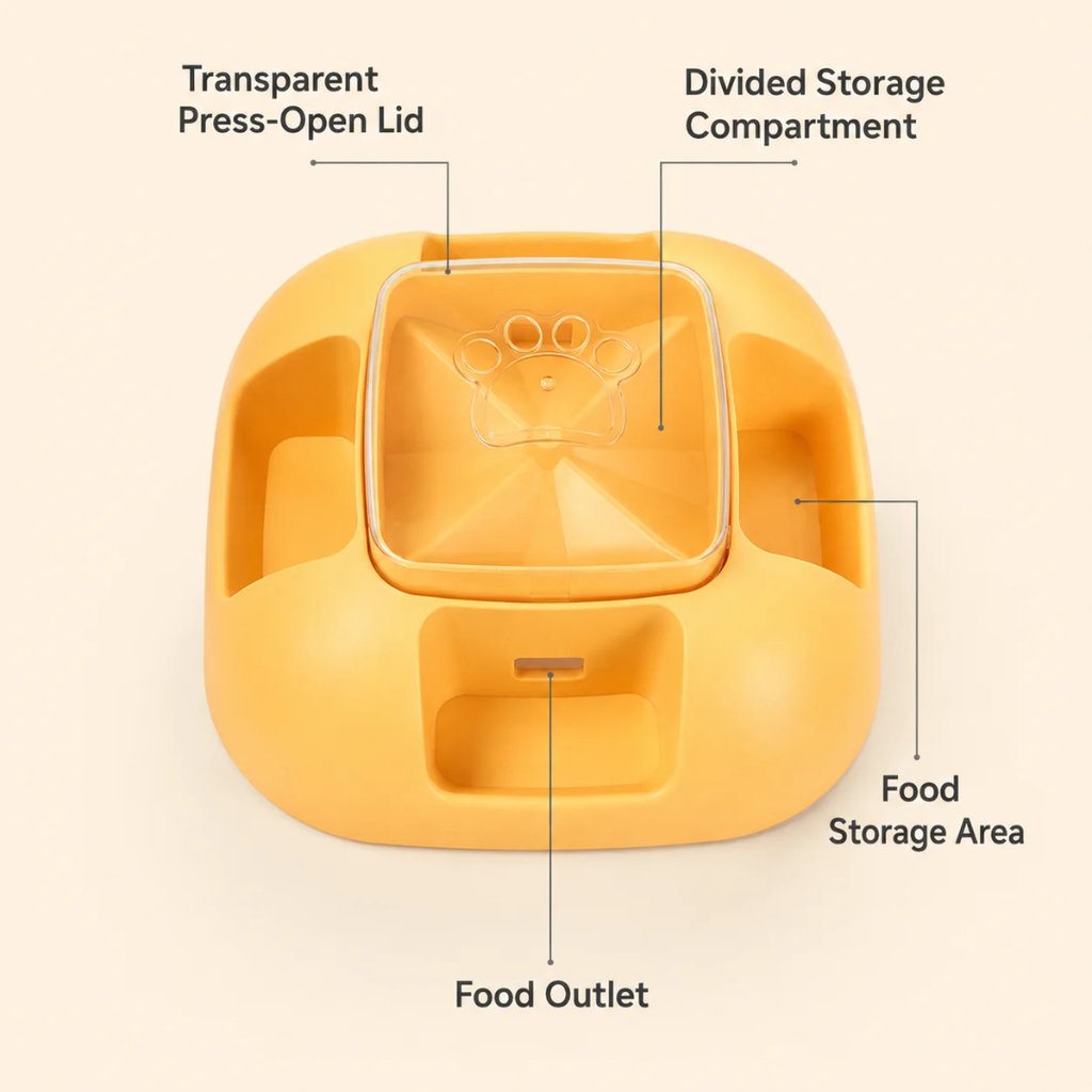 Automatic Press-Release Food Dispenser