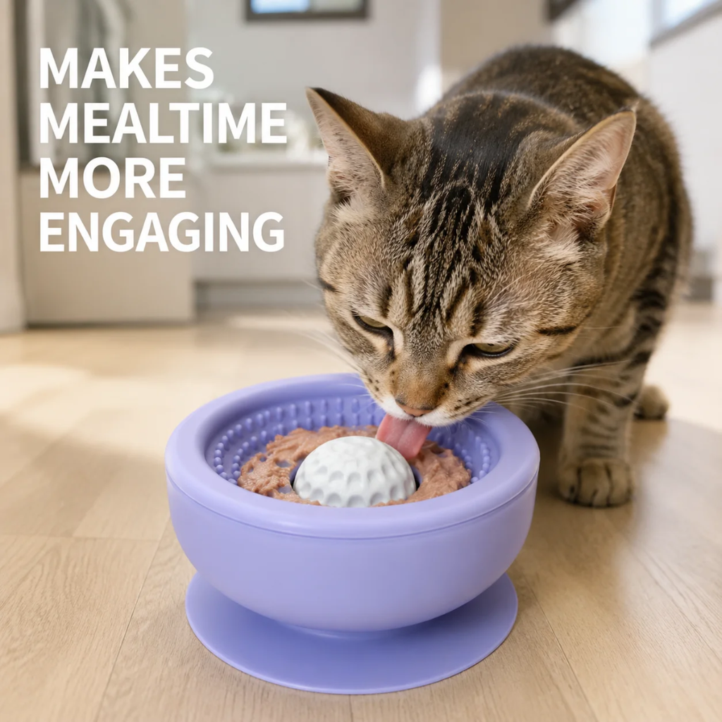 Rolling Ball Pet Lick Bowl Slow Feeder
