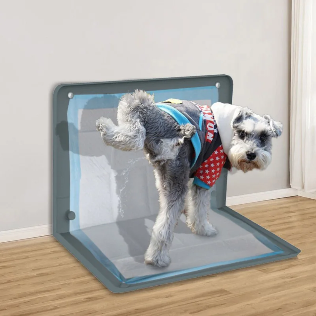 Silicone Wall-mounted Pee Pad Holder Indoor Potty Tray for Puppy Dogs Potty Training Non-Slip Dog Potty Tray with Pee Wall